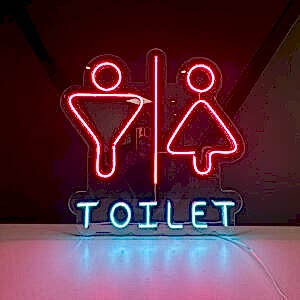 Işıklı TOILET Tabela