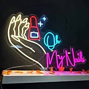 My Nails yazı & sembol neon led tabela