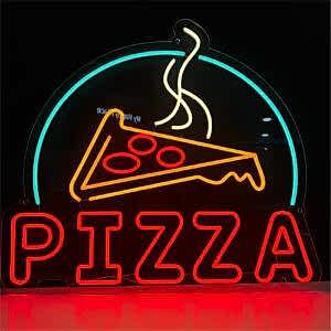 Pizza Görsel & Yazı Neon Led Tabela